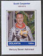Dolantia (Fantasy) Scott Carpenter imperf deluxe sheetlet on glossy card (75 x 103 mm) unmounted mint