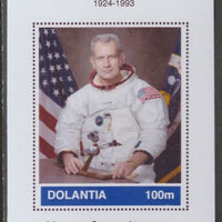 Dolantia (Fantasy) Deke Slayton imperf deluxe sheetlet on glossy card (75 x 103 mm) unmounted mint