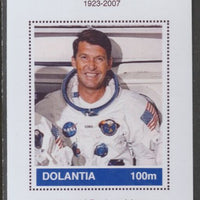 Dolantia (Fantasy) Wally Schirra imperf deluxe sheetlet on glossy card (75 x 103 mm) unmounted mint