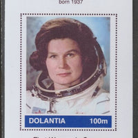 Dolantia (Fantasy) Valentina Tereshkova imperf deluxe sheetlet on glossy card (75 x 103 mm) unmounted mint