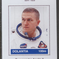 Dolantia (Fantasy) Frank Borman imperf deluxe sheetlet on glossy card (75 x 103 mm) unmounted mint