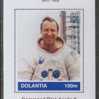 Dolantia (Fantasy) Jim Lovell imperf deluxe sheetlet on glossy card (75 x 103 mm) unmounted mint