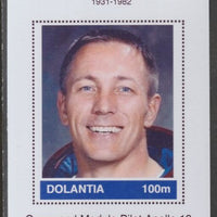 Dolantia (Fantasy) John 'Jack' Swigert imperf deluxe sheetlet on glossy card (75 x 103 mm) unmounted mint