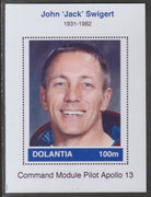 Dolantia (Fantasy) John 'Jack' Swigert imperf deluxe sheetlet on glossy card (75 x 103 mm) unmounted mint