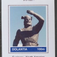 Dolantia (Fantasy) Leif Ericson imperf deluxe sheetlet on glossy card (75 x 103 mm) unmounted mint