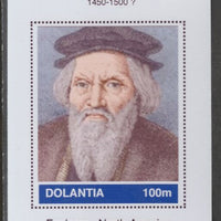 Dolantia (Fantasy) John Cabot imperf deluxe sheetlet on glossy card (75 x 103 mm) unmounted mint