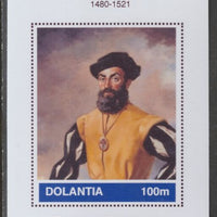Dolantia (Fantasy) Ferdinand Magellan imperf deluxe sheetlet on glossy card (75 x 103 mm) unmounted mint