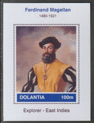 Dolantia (Fantasy) Ferdinand Magellan imperf deluxe sheetlet on glossy card (75 x 103 mm) unmounted mint