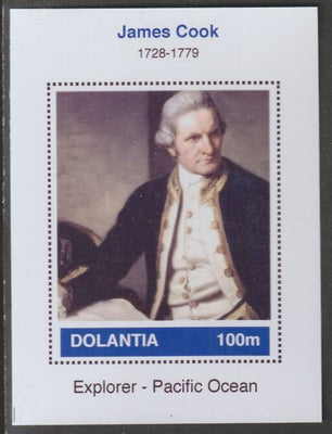 Dolantia (Fantasy) James Cook imperf deluxe sheetlet on glossy card (75 x 103 mm) unmounted mint