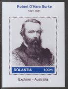 Dolantia (Fantasy) Robert O'Hara Burke imperf deluxe sheetlet on glossy card (75 x 103 mm) unmounted mint