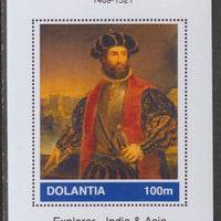 Dolantia (Fantasy) Vasco Da Gama imperf deluxe sheetlet on glossy card (75 x 103 mm) unmounted mint
