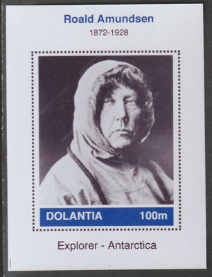Dolantia (Fantasy) Roald Amundsen imperf deluxe sheetlet on glossy card (75 x 103 mm) unmounted mint