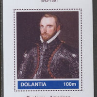 Dolantia (Fantasy) Richard Grenville imperf deluxe sheetlet on glossy card (75 x 103 mm) unmounted mint