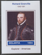 Dolantia (Fantasy) Richard Grenville imperf deluxe sheetlet on glossy card (75 x 103 mm) unmounted mint