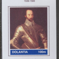 Dolantia (Fantasy) Humphrey Gilbert imperf deluxe sheetlet on glossy card (75 x 103 mm) unmounted mint