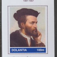Dolantia (Fantasy) Jacques Cartier imperf deluxe sheetlet on glossy card (75 x 103 mm) unmounted mint