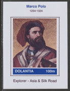 Dolantia (Fantasy) Marco Polo imperf deluxe sheetlet on glossy card (75 x 103 mm) unmounted mint