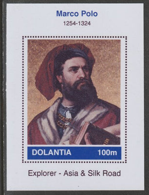 Dolantia (Fantasy) Marco Polo imperf deluxe sheetlet on glossy card (75 x 103 mm) unmounted mint