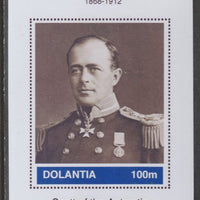 Dolantia (Fantasy) Robert Falcon Scott imperf deluxe sheetlet on glossy card (75 x 103 mm) unmounted mint