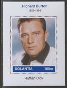 Dolantia (Fantasy) Richard Burton imperf deluxe sheetlet on glossy card (75 x 103 mm) unmounted mint