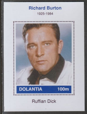 Dolantia (Fantasy) Richard Burton imperf deluxe sheetlet on glossy card (75 x 103 mm) unmounted mint