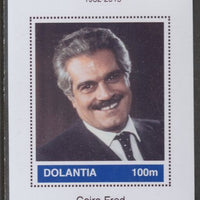 Dolantia (Fantasy) Omar Sharif imperf deluxe sheetlet on glossy card (75 x 103 mm) unmounted mint