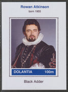 Dolantia (Fantasy) Rowan Atkinson imperf deluxe sheetlet on glossy card (75 x 103 mm) unmounted mint