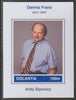 Dolantia (Fantasy) Dennis Franz imperf deluxe sheetlet on glossy card (75 x 103 mm) unmounted mint