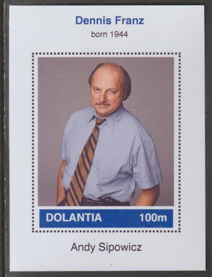 Dolantia (Fantasy) Dennis Franz imperf deluxe sheetlet on glossy card (75 x 103 mm) unmounted mint
