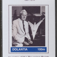 Dolantia (Fantasy) Barnes Wallis imperf deluxe sheetlet on glossy card (75 x 103 mm) unmounted mint