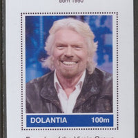 Dolantia (Fantasy) Richard Branson imperf deluxe sheetlet on glossy card (75 x 103 mm) unmounted mint