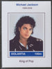 Dolantia (Fantasy) Michael Jackson imperf deluxe sheetlet on glossy card (75 x 103 mm) unmounted mint