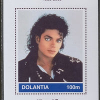 Dolantia (Fantasy) Michael Jackson imperf deluxe sheetlet on glossy card (75 x 103 mm) unmounted mint