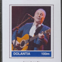 Dolantia (Fantasy) Paul Simon imperf deluxe sheetlet on glossy card (75 x 103 mm) unmounted mint