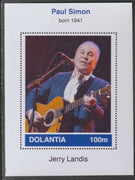 Dolantia (Fantasy) Paul Simon imperf deluxe sheetlet on glossy card (75 x 103 mm) unmounted mint