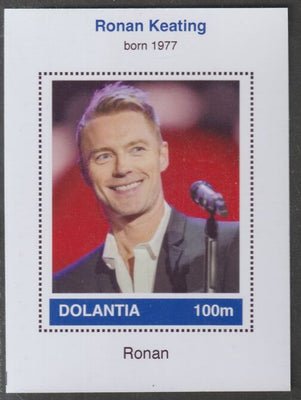 Dolantia (Fantasy) Ronan Keating imperf deluxe sheetlet on glossy card (75 x 103 mm) unmounted mint