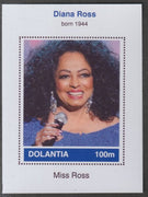 Dolantia (Fantasy) Diana Ross imperf deluxe sheetlet on glossy card (75 x 103 mm) unmounted mint