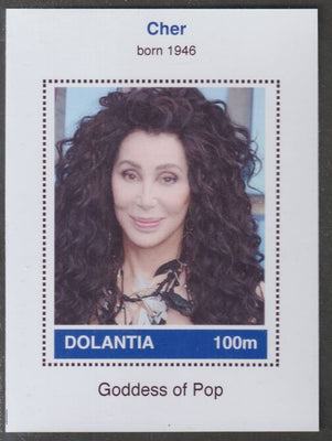 Dolantia (Fantasy) Cher imperf deluxe sheetlet on glossy card (75 x 103 mm) unmounted mint