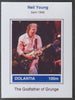 Dolantia (Fantasy) Neil Young imperf deluxe sheetlet on glossy card (75 x 103 mm) unmounted mint