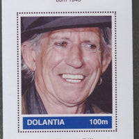 Dolantia (Fantasy) Keith Richards imperf deluxe sheetlet on glossy card (75 x 103 mm) unmounted mint