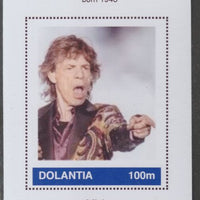 Dolantia (Fantasy) Mick Jagger imperf deluxe sheetlet on glossy card (75 x 103 mm) unmounted mint