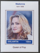 Dolantia (Fantasy) Madonna imperf deluxe sheetlet on glossy card (75 x 103 mm) unmounted mint