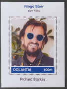 Dolantia (Fantasy) Ringo Starr imperf deluxe sheetlet on glossy card (75 x 103 mm) unmounted mint