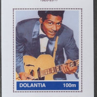 Dolantia (Fantasy) Chuck Berry imperf deluxe sheetlet on glossy card (75 x 103 mm) unmounted mint