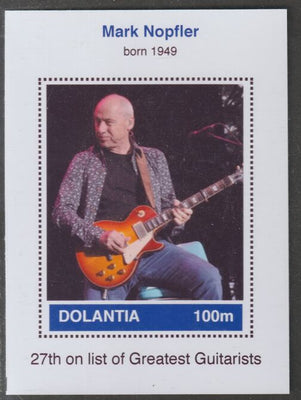 Dolantia (Fantasy) Mark Nopfler imperf deluxe sheetlet on glossy card (75 x 103 mm) unmounted mint