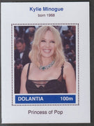 Dolantia (Fantasy) Kylie Minogue imperf deluxe sheetlet on glossy card (75 x 103 mm) unmounted mint