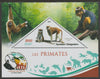 Madagascar 2019 Darwin 160th Anniversary of Publication of The Origin of Species - Primates #1 perf deluxe sheet containing one triangular value unmounted mint