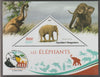 Madagascar 2019 Darwin 160th Anniversary of Publication of The Origin of Species - Elephants #3 perf deluxe sheet containing one triangular value unmounted mint