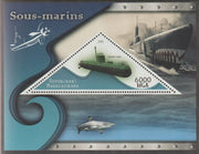 Madagascar 2015 Submarines #2 perf deluxe sheet containing one triangular value unmounted mint
