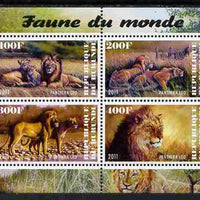 Burundi 2011 Fauna of the World - Lions perf sheetlet containing 4 values unmounted mint